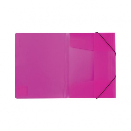 Папка на резинках BRAUBERG Neon, неоновая, розовая, до 300 листов, 0,5 мм, 227462, (10 шт.) - фото 3