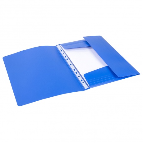 Папка на резинках ERICH KRAUSE Classic, А4, до 300 листов, 400 мкм, синяя, 47190 - фото 3