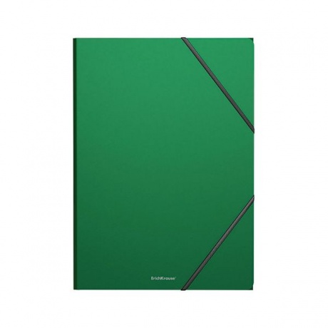 Папка на резинках ERICH KRAUSE Classic, А4, до 300 листов, 400 мкм, зеленая, 43094, (8 шт.) - фото 1