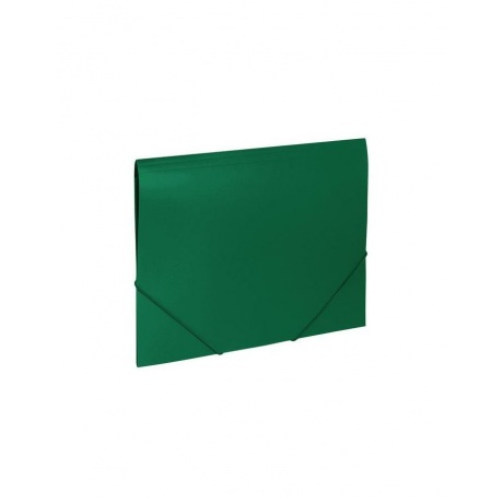 Папка на резинках BRAUBERG Office, зеленая, до 300 листов, 500 мкм, 227710, (10 шт.) - фото 1