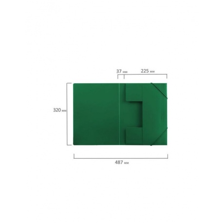 Папка на резинках BRAUBERG Office, зеленая, до 300 листов, 500 мкм, 227710, (10 шт.) - фото 9