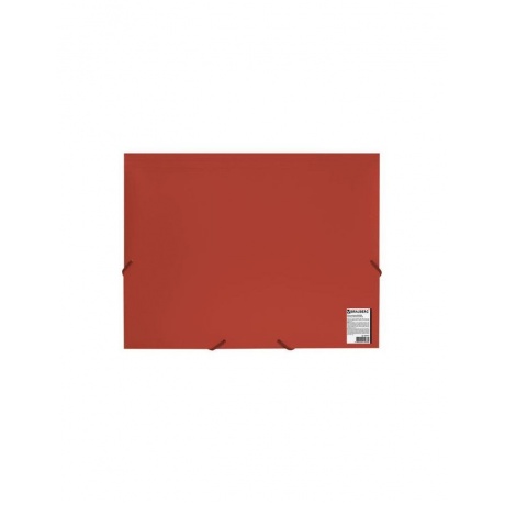 Папка на резинках BRAUBERG Office, красная, до 300 листов, 500 мкм, 227711, (10 шт.) - фото 4