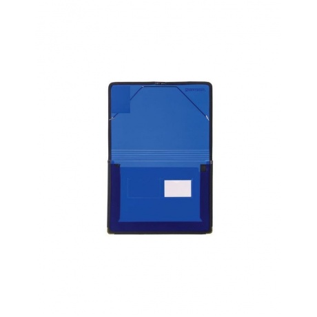 Папка на резинках BRAUBERG, широкая, А4, 330х240 мм, синяя, до 500 листов, 0,6 мм, 227978 - фото 3