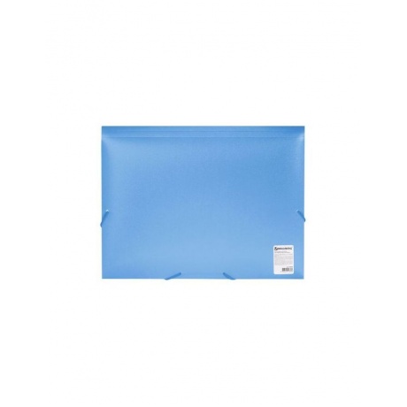 Папка на резинках BRAUBERG Office, голубая, до 300 листов, 500 мкм, 228078, (10 шт.) - фото 3
