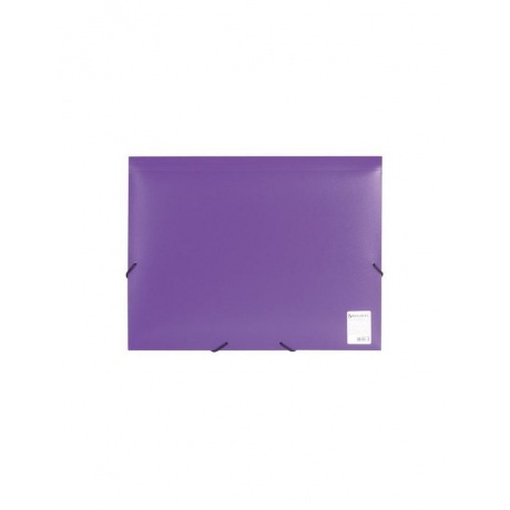 Папка на резинках BRAUBERG Office, фиолетовая, до 300 листов, 500 мкм, 228081, (10 шт.) - фото 3