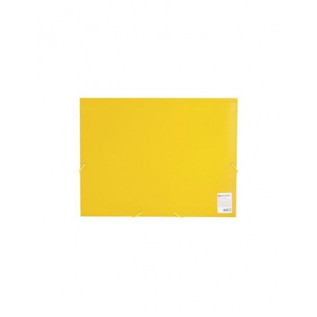 Папка на резинках BRAUBERG Office, желтая, до 300 листов, 500 мкм, 228082, (10 шт.) - фото 3