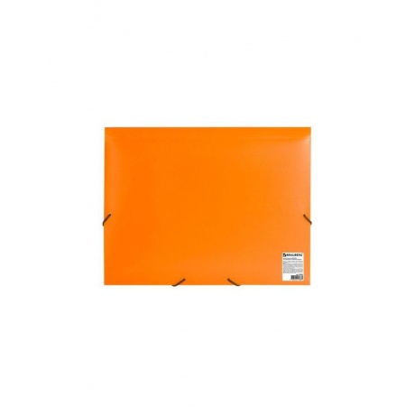 Папка на резинках BRAUBERG Office, оранжевая, до 300 листов, 500 мкм, 228084, (10 шт.) - фото 3