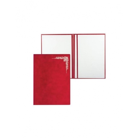 Папка адресная бархат с виньеткой, формат А4, красная, индивидуальная упаковка, АП4-фк-047 - фото 1