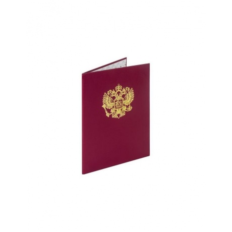Папка адресная бумвинил с гербом России, формат А4, бордовая, индивидуальная упаковка, STAFF, 129576, (5 шт.) - фото 1