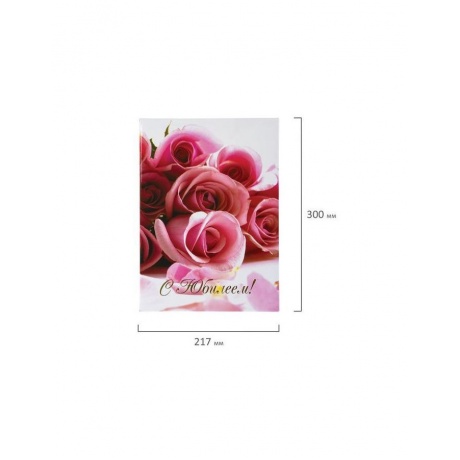 Папка адресная ламинированная С ЮБИЛЕЕМ!, формат А4, розы, индивидуальная упаковка, STAFF, 129584, (5 шт.) - фото 8