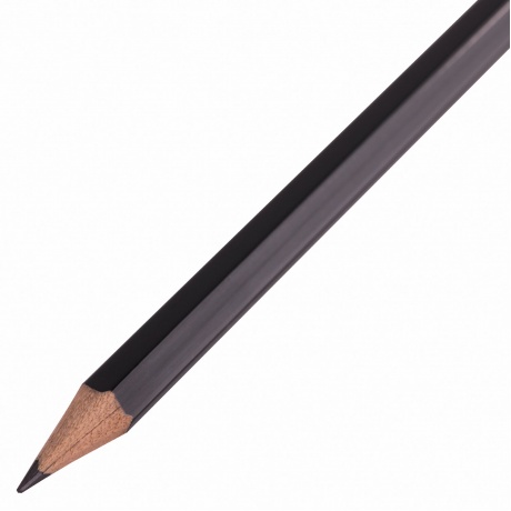 181719, Набор карандашей чернографитных BRAUBERG &quot;Style&quot; 12 шт., HB, с ластиком, корпус черно-серый, 181719 - фото 3