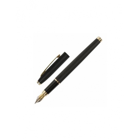 Ручка бизнес-класса перьевая BRAUBERG Brioso, СИНЯЯ, корпус черный с золотистыми деталями, линия письма 0,25 мм, 143467 - фото 3