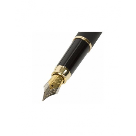 Ручка бизнес-класса перьевая BRAUBERG Brioso, СИНЯЯ, корпус черный с золотистыми деталями, линия письма 0,25 мм, 143467 - фото 4