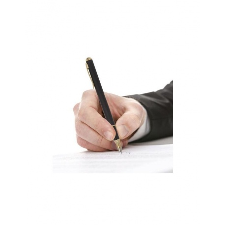 Ручка бизнес-класса перьевая BRAUBERG Maestro, СИНЯЯ, корпус черный с золотистыми деталями, линия письма 0,25 мм, 143471 - фото 9