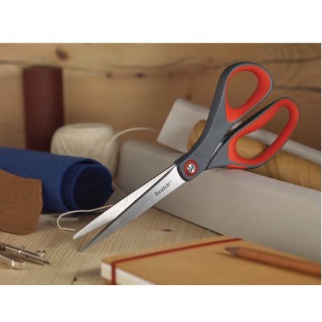 Ножницы SCOTCH Precision, 200 мм, для точной резки, эргономичные, подшипник, красные, европодвес, 1448 - фото 3