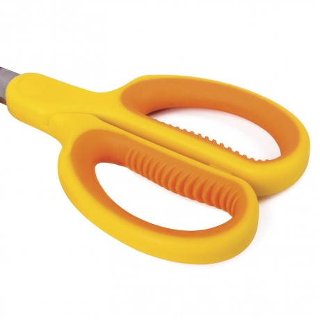 Ножницы BRAUBERG Extra 185 мм, классической формы, ребристые резиновые вставки, оранжево-желтые, 236451, (4 шт.) - фото 3