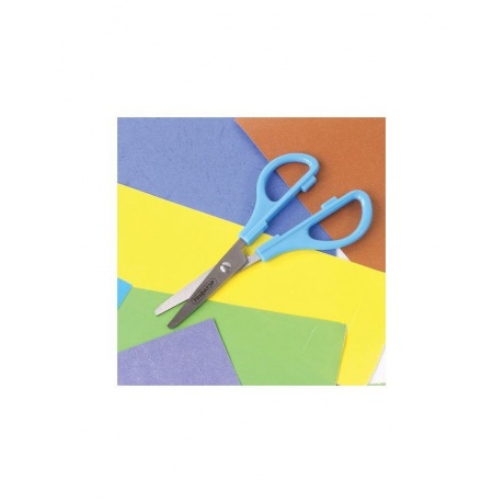 Ножницы ПИФАГОР, 145 мм, ассиметричные ручки, картонная упаковка с подвесом, ассорти (12 шт.)  - фото 12