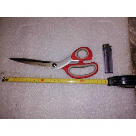 Ножницы хозяйственные ЗУБР 230 мм, изогнутые двухкомпонентные ручки (40442-24) - фото 5