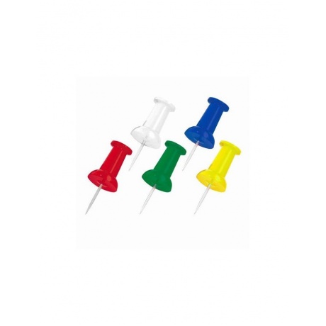 Силовые кнопки-гвоздики BRAUBERG, цветные, 50 шт., в картонной коробке, 220557, (24 шт.) - фото 4
