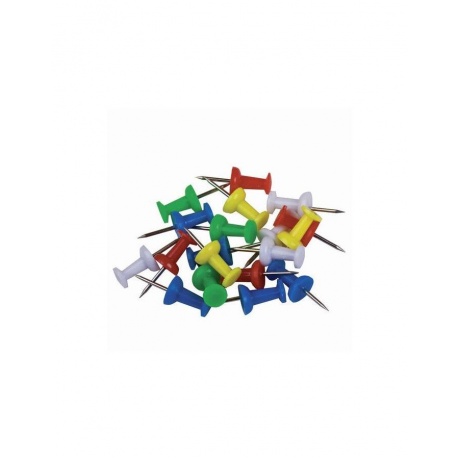 Силовые кнопки-гвоздики BRAUBERG, цветные, 50 шт., в пластиковой коробке, 221117, (8 шт.) - фото 3