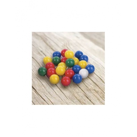 Силовые кнопки-гвоздики BRAUBERG, цветные (шарики), 50 шт., в картонной коробке, 221550, (24 шт.) - фото 7