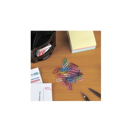 Скрепки BRAUBERG, 28 мм, цветные, 100 шт., в пластиковой коробке, 221111, (15 шт.) - фото 6