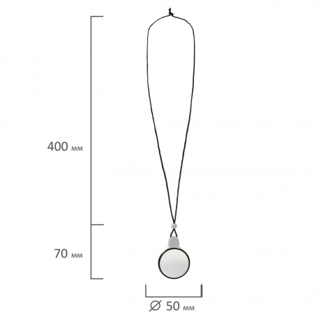 455432, Лупа просмотровая нашейная STAFF, 4-х кратное увеличение, на шнурке, диаметр 50 мм, 455432 - фото 7