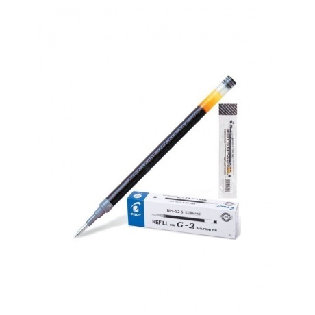 

Стержень гелевый PILOT, 110 мм, ЧЕРНЫЙ, узел 0,5 мм, линия письма 0,3 мм, BLS-G2-5