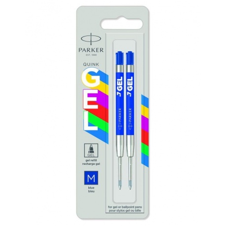 Стержень для шариковой ручки (гелевый) синий, 2 шт Parker 2136210 - фото 1