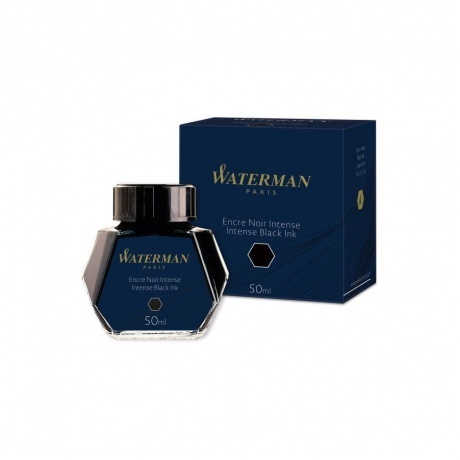 

Флакон с чернилами Waterman (CWS0110710) Intense Black чернила черные чернила 50мл для ручек перьевых