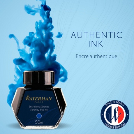 Флакон с чернилами Waterman (CWS0110720) Serenity Blue чернила 50мл для ручек перьевых - фото 4