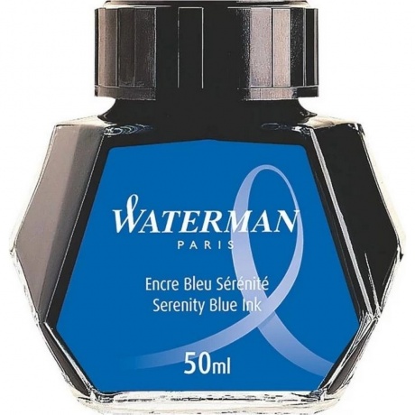 Флакон с чернилами Waterman (CWS0110720) Serenity Blue чернила 50мл для ручек перьевых - фото 5