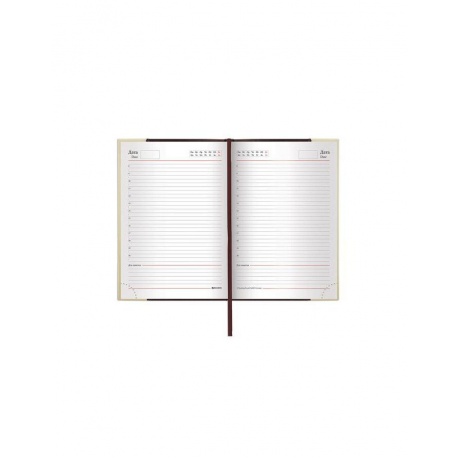 Ежедневник BRAUBERG недатированный, А5, 138х213 мм, De Luxe, под комбинированную кожу, 160 л., коричневый/бежевый, золотой срез, 123403 - фото 6