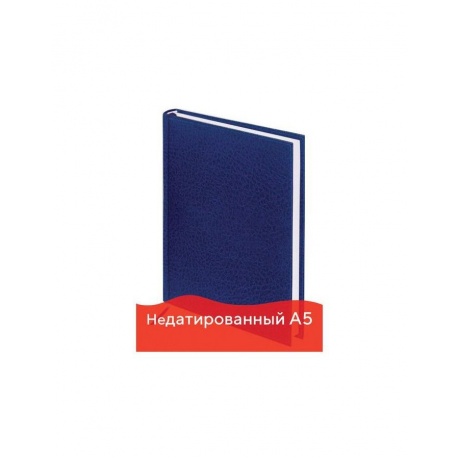Ежедневник BRAUBERG недатированный, А5, 138х213 мм, Profile, под фактурную кожу, 160 л., синий, 123426 - фото 1
