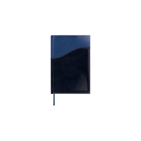 Ежедневник BRAUBERG недатированный, А5, 138х213 мм, Bond, под комбинированную кожу с волной, 160 л., темно-синий/синий, 126220 - фото 3