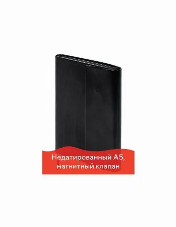 Ежедневник GALANT недатированный, А5, 148х218 мм, Black, 160 л.,...