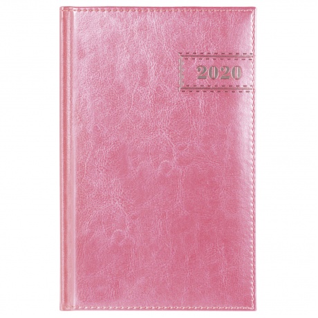 Ежедневник датированный 2020 А5, BRAUBERG Imperial, гладкая кожа, кремовый блок, розовый, 138х213 мм, 129786 - фото 2