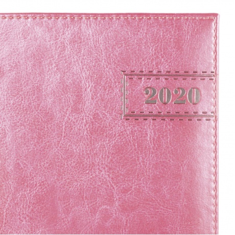 Ежедневник датированный 2020 А5, BRAUBERG Imperial, гладкая кожа, кремовый блок, розовый, 138х213 мм, 129786 - фото 6