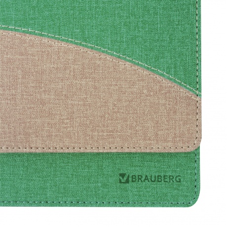 Планинг настольный датированный 2020 BRAUBERG SimplyNew, кожзам, зеленый с кремовым, 305х140 мм, 129771 - фото 3