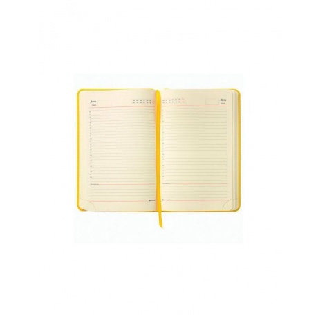 Ежедневник недатированный А5 (138х213 мм) BRAUBERG &quot;Imperial&quot;, 160 л., кожзам, желтый, 111858 - фото 3