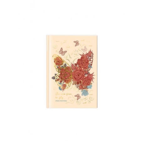 113524, Ежедневник недатированный А5 (145х215 мм), ламинированная обложка с фольгой, 128 л., STAFF, Butterfly, 113524 - фото 3