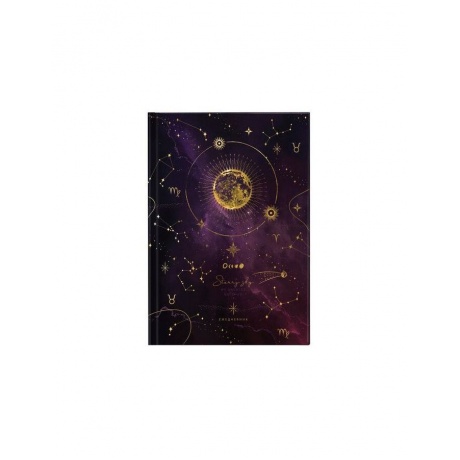 113525, Ежедневник недатированный А5 (145х215 мм), ламинированная обложка с фольгой, 128 л., STAFF, Starry, 113525 - фото 3