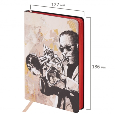112119, Ежедневник недатированный B6 (127х186 мм), BRAUBERG VISTA, под кожу, гибкий, 136 л., &quot;Jazz&quot;, 112119 - фото 2