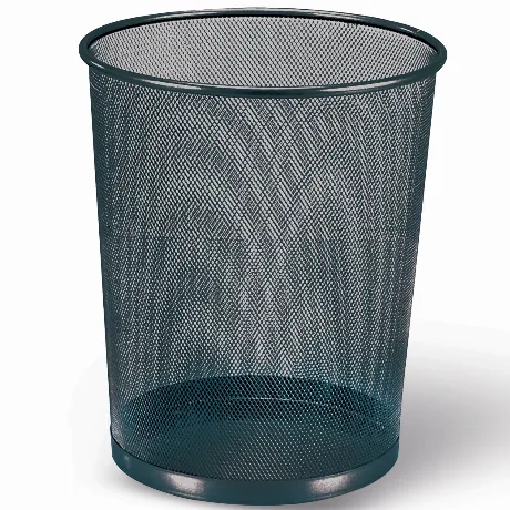 Корзина для бумаг БОЛЬШАЯ, 20 л, металлическая, черная, BRAUBERG...