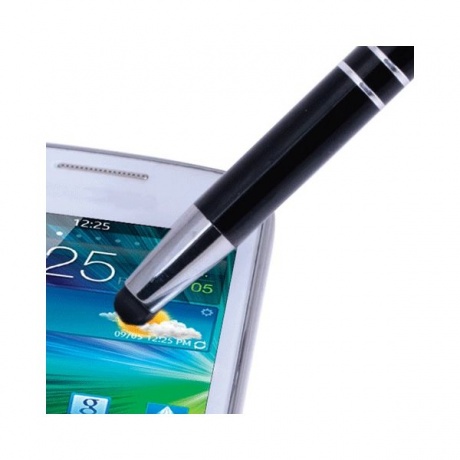 Ручка-стилус SONNEN для смартфонов/планшетов, СИНЯЯ, корпус черный, серебристые детали, линия письма 1 мм, 141588, (5 шт.) - фото 2