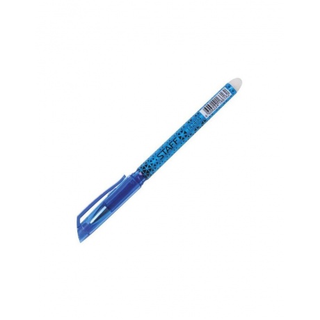 Ручка стираемая гелевая STAFF, СИНЯЯ, хромированные детали, узел 0,5 мм, линия письма 0,35 мм, 142494, (12 шт.) - фото 3