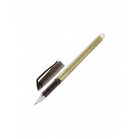 Ручка стираемая гелевая STAFF, ЧЕРНАЯ, хромированные детали, узел 0,5 мм, линия письма 0,35 мм, 142495, (12 шт.) - фото 2