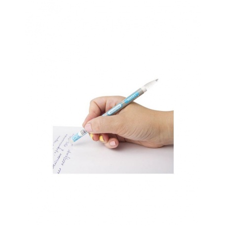 Ручка стираемая гелевая ПИФАГОР, СИНЯЯ, корпус двухцветный, узел 0,5 мм, линия письма 0,35 мм, 142496, (12 шт.) - фото 9