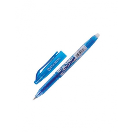 Ручка стираемая гелевая BRAUBERG, СИНЯЯ, узел 0,5 мм, линия письма 0,35 мм, GP135, (12 шт.) - фото 2