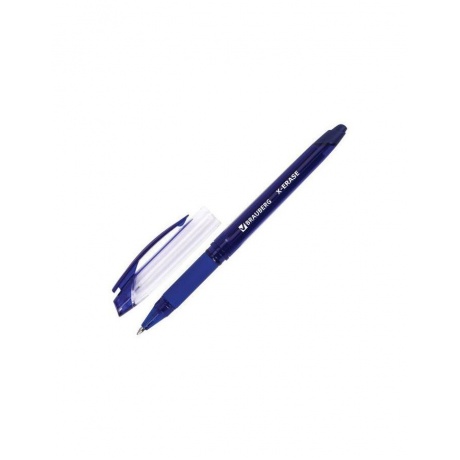 Ручка стираемая гелевая с грипом BRAUBERG &quot;X-ERASE&quot;, СИНЯЯ, корпус синий, узел 0,7 мм, линия письма 0,35 мм, 143333, GP203 (24 шт.) - фото 1